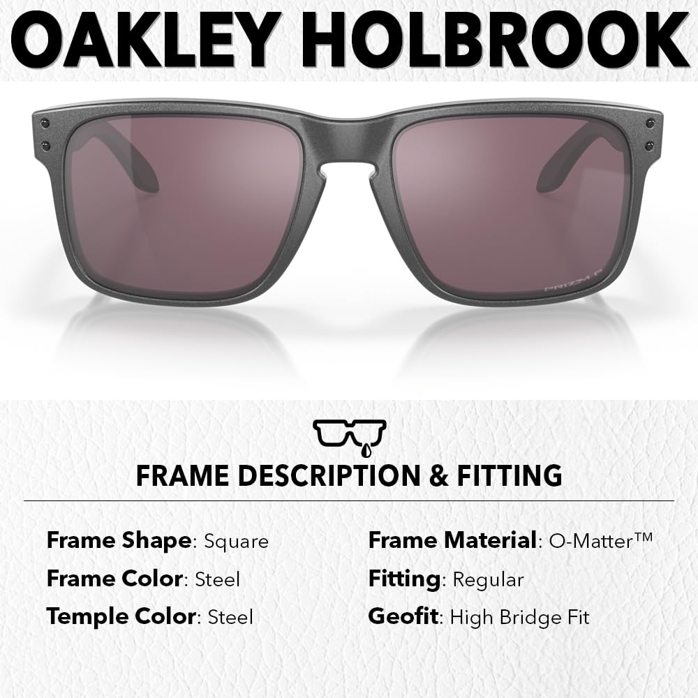 Amazon.com: Oakley OO9102 HOLBROOK Square Sunglasses for Men